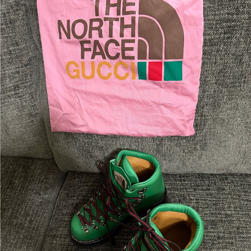 Gucci X The North Face Green Ankle Boots - Picture 4 of 11